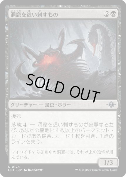 画像1: 洞窟を這い刺すもの/StingingCaveCrawler【黒U】〈0124〉 (1)