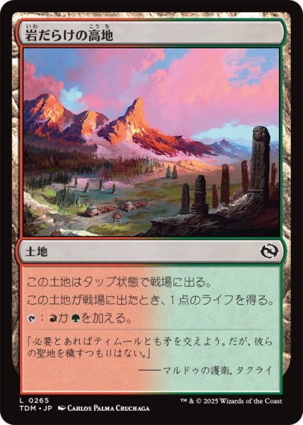 画像1: 岩だらけの高地/RuggedHighlands【土地C】〈0265〉 (1)